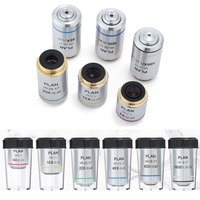 4X 10X 40X 100X Plan Infinity Achromatic Professional Objective Lens 195 Microscope Objective Lens one set