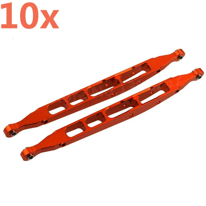 

10Pcs RC Car Truck AXIAL SCX10 Yeti Rock Racer AX90026 Aluminum Rear Lower Link For 1/10 Scale Models Remote Control Car Crawler