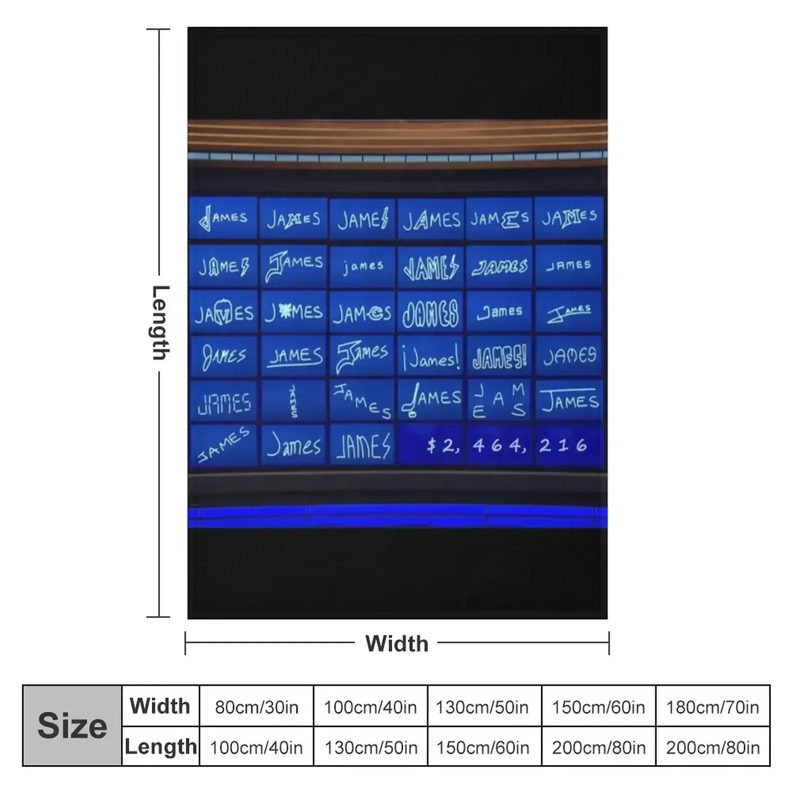 Jeopardy James Holzhauer The Champ Throw Blanket couch cozy soft plush fuzzy picnic outdoor blanket