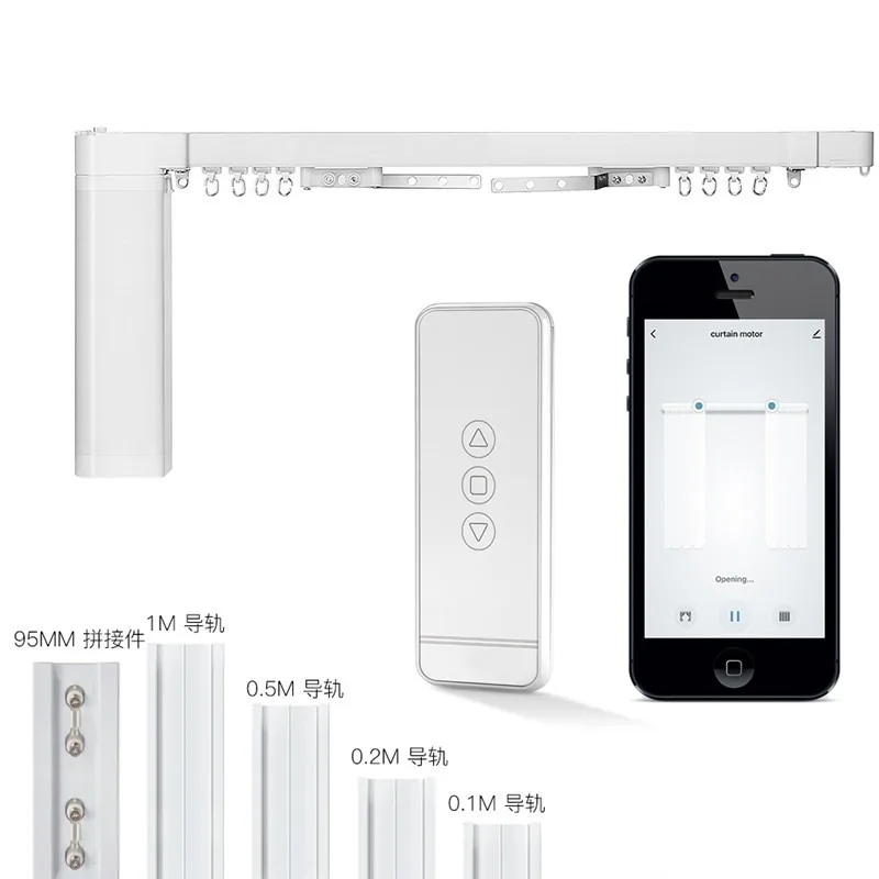 wifi graffiti smart home curtain motor set app regular opening and closing curtain track smart motor