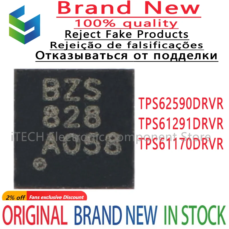 5-10Pcs 100% New TPS61170DRVR TPS61170 BZS TPS61291DRVR TPS61291 PC4I TPS62590DRVR TPS62590 OAL WSON6 Brand New Original Chips