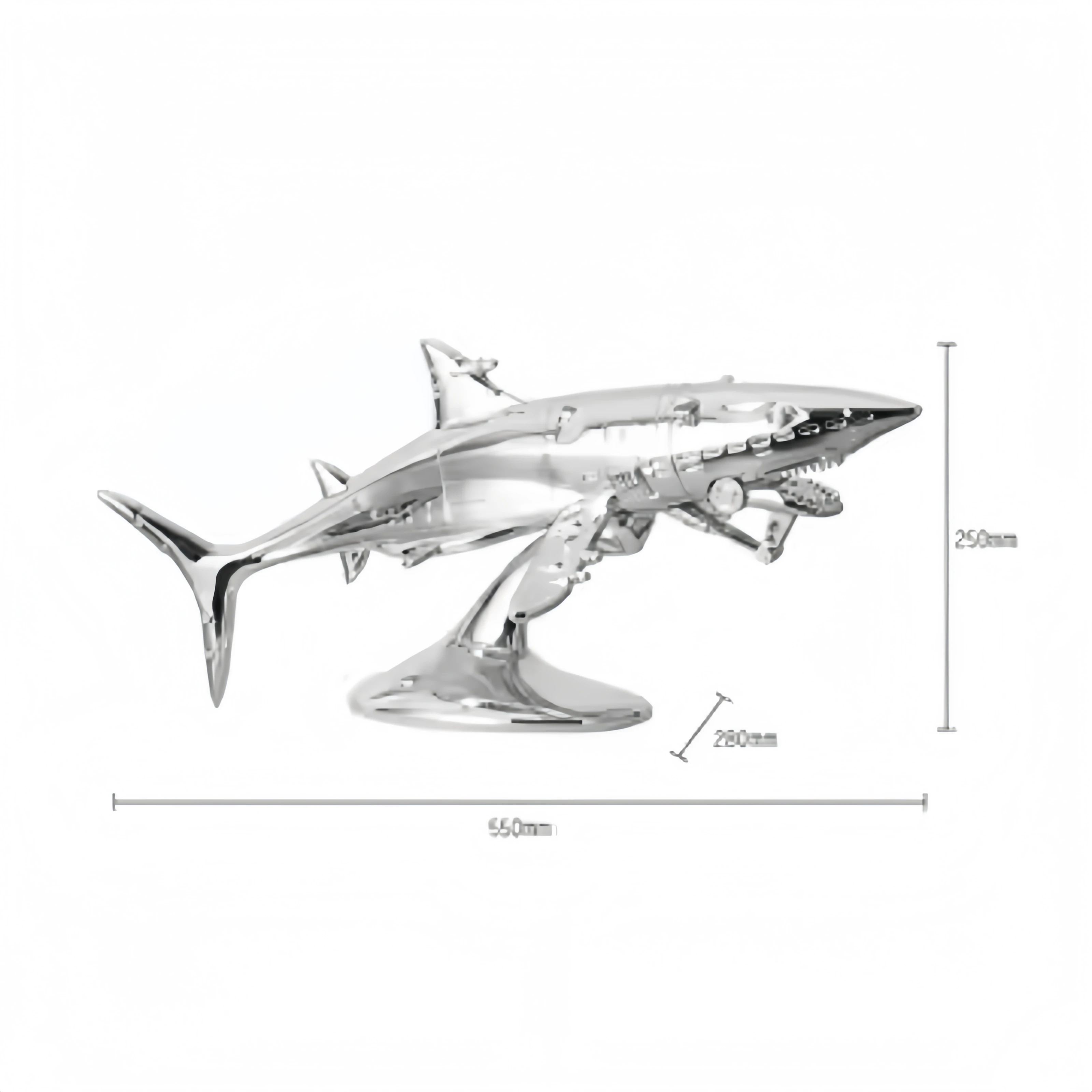 

Modern large outdoor resin cetacean shark landscape decorative sculpture