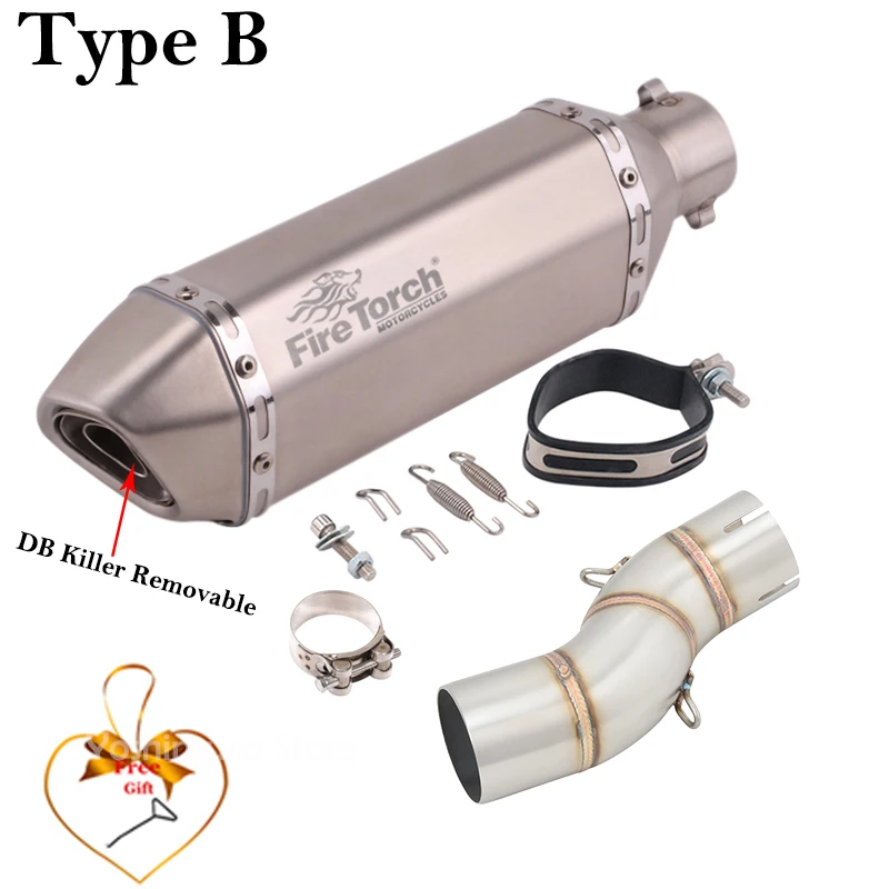 الانزلاق على لسوزوكي SFV650 SFV 650 غلاديوس 2009 - 2016 دراجة نارية أنظمة الهروب العادم الأوسط وصلة الأنابيب DB القاتل الخمار