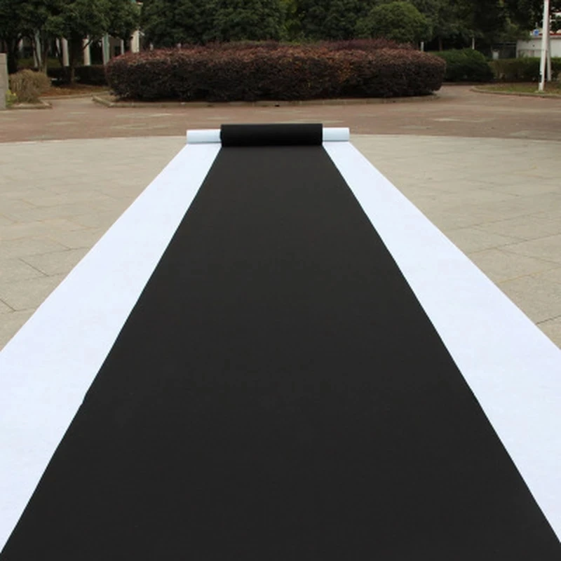 

Wide Black Carpet for Exhibition Hall, Disposable Decoration, Long Carpet, Shop Corridor, Staircase Carpet, Event Party, 1.5m