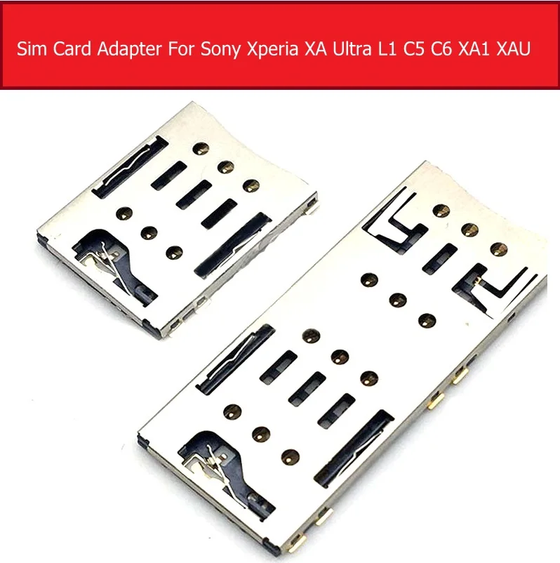 Single & Daul Sim Card Slot For Sony Xperia XA/XA1 Plus/XA1 Ultra/L1/C5/C6 Ultra Sim &   Memory Card Tray Reader adapter