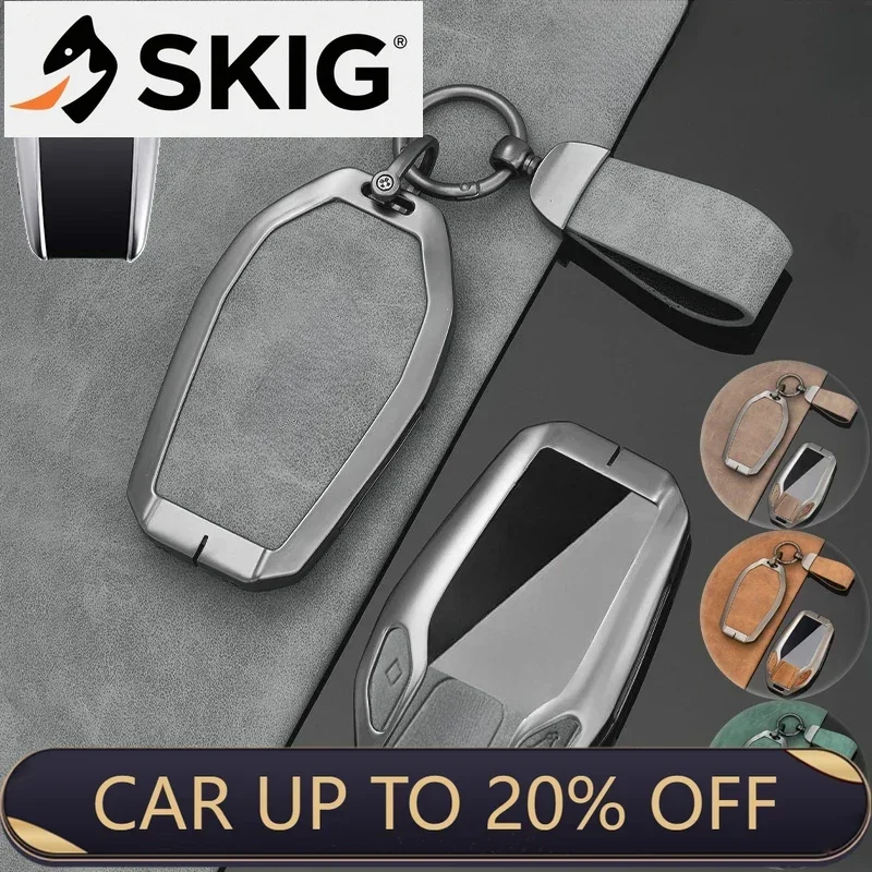 

Кожаный автомобильный смарт-брелок из цинкового сплава, чехол-держатель для BMW X4 X5 7 G12 G30 I8 730Li 740i