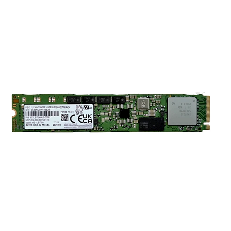 สำหรับ Samsung SSD PM983 1.92T 960G โซลิดสเตตไดรฟ์ M.2 22110 NVMe Protocol PCEI3.0 ระบบป้องกันการเสียไฟ แคชอิสระ
