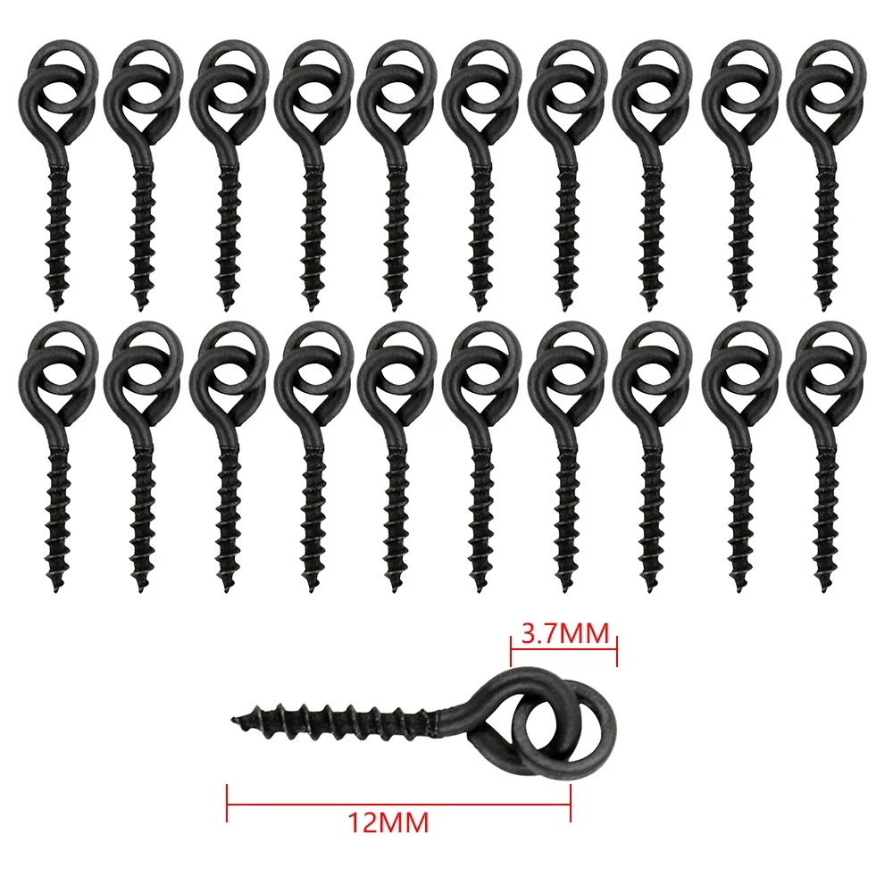 Hirisi 50pcs Rubber Beads for Carp Fish Hook Carp Fishing Accessories Fish hook Stoper 20pcs Fishing Boilie Screw Chod Rigs