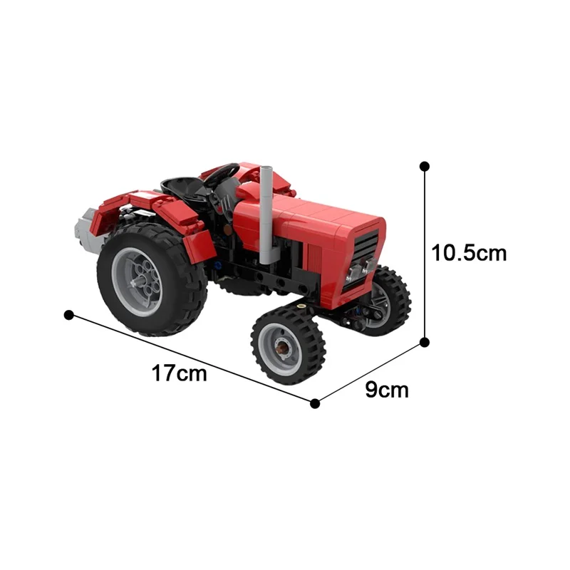 Moc alten Traktor Modell Bausteine setzt Farm Mining Bauwerk zeuge mechanisierte Fahrzeug montiert Ziegel Spielzeug Geschenke Autos