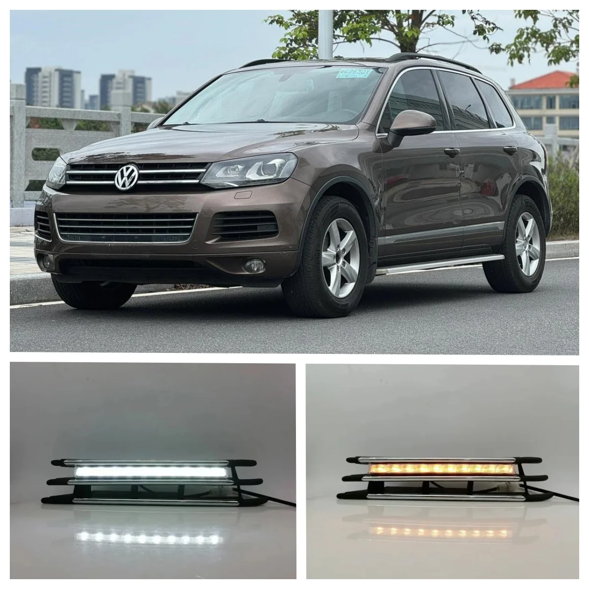 

LED DRL For VW Volkswagen Touareg 2011 2012 2013 2014 2015 Daytime Running Lights Waterproof Daylight Lamp Dynamic Turning light