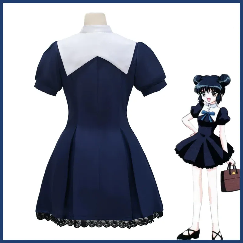 Аниме Токио Мью Айзава Минто Косплей Костюм Летняя темно-синяя юбка Платье принцессы Женский сексуальный милый бальный костюм в маске x 5;d'2.y;8'