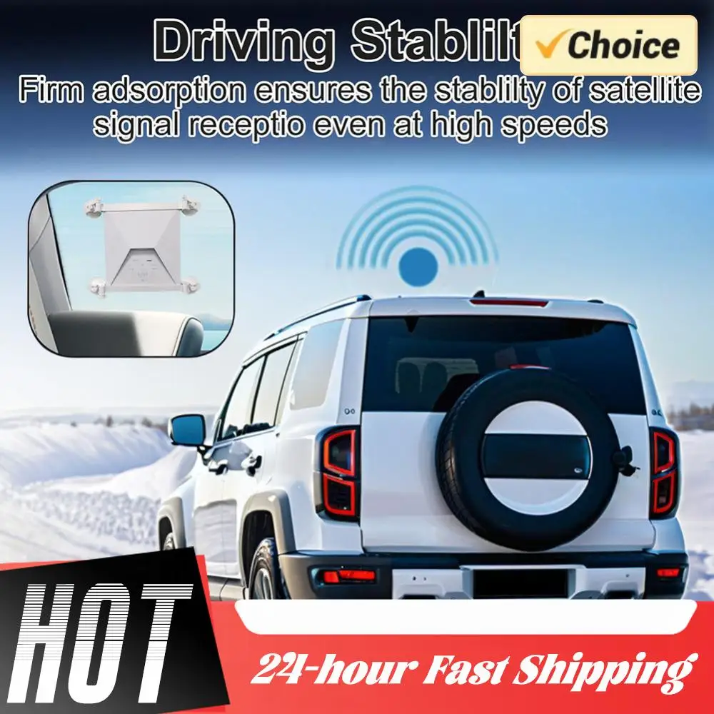 

For Mini Satellite Car Holder with Four Suction Cup Base Sunroof Suction Cup Fixed Holder Car Window Roof Accessory