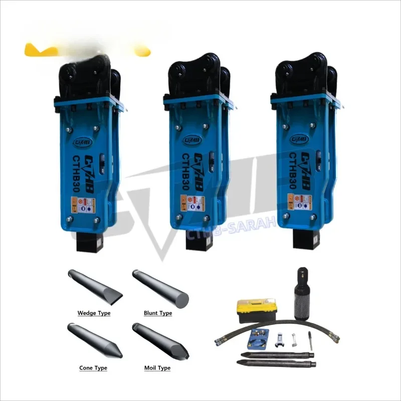 Hydraulic Breaker SB30 Top Type Rock Hammer Chisel Diameter 53mm Suitable to 2.5-4.5 Excavator Hydraulic Hammer