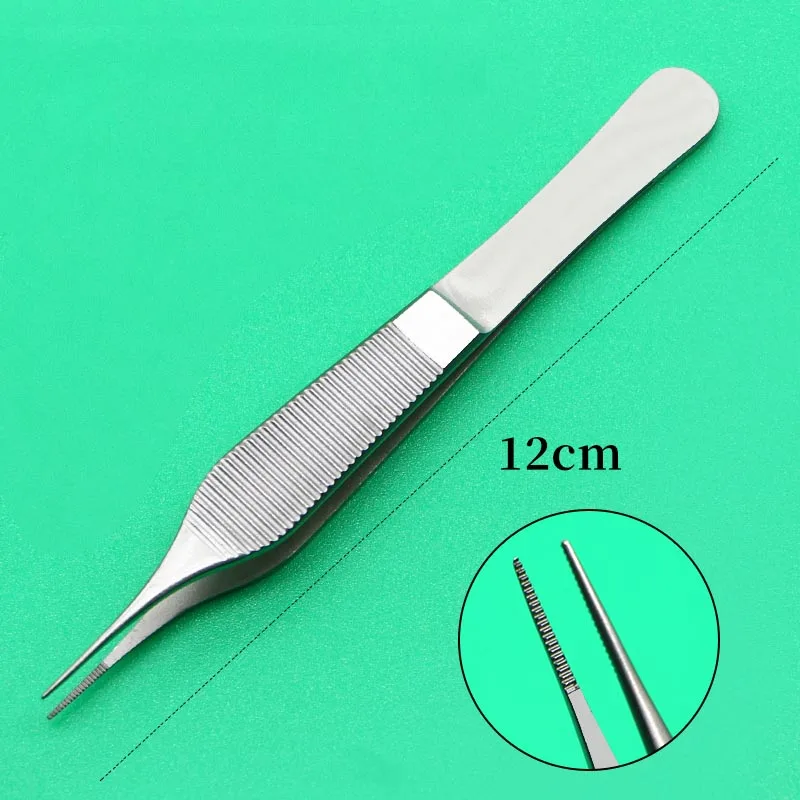 

12cm hooked and toothed aesthetic and plastic surgical instruments toothed forceps fatty tissue cartilage forceps