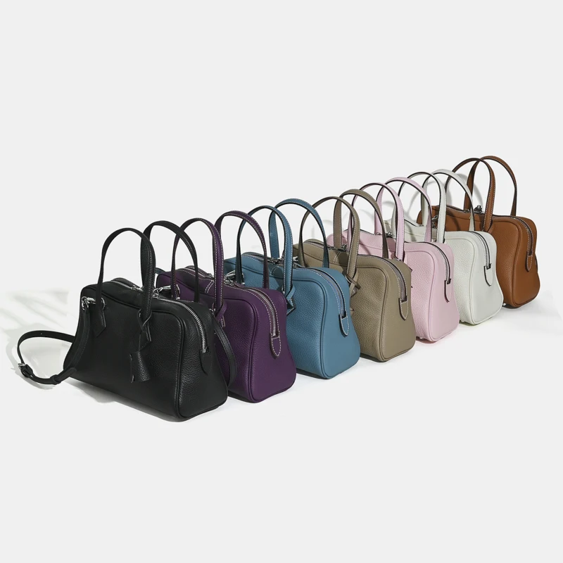 

Верхний слой из воловьей кожи, сумка для боулинга, сумка-тоут, модная сумка через плечо для мужчин и женщин, повседневное использование