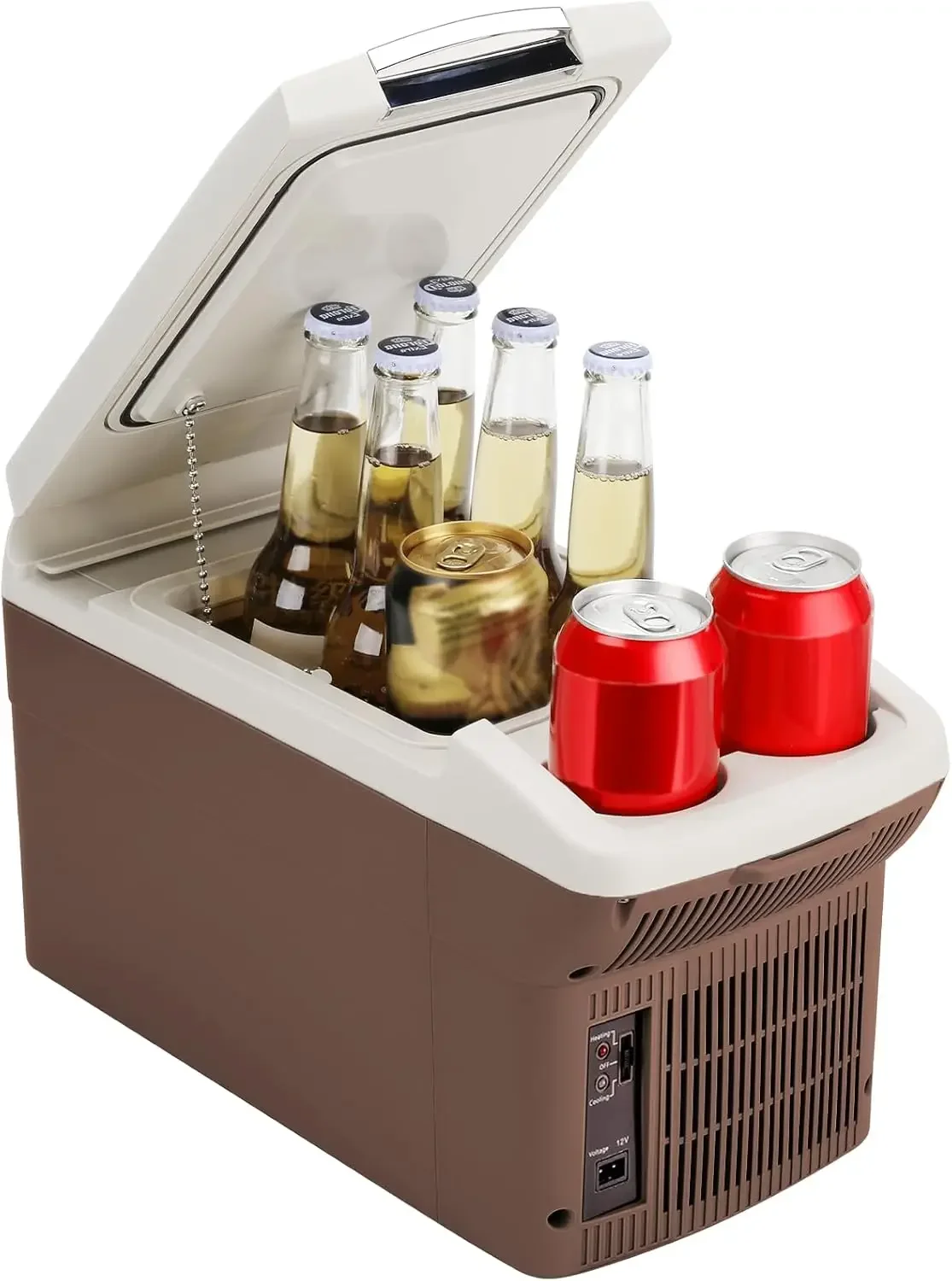 Cooler/Warmer 6 Quart (6L) 40℉~140℉,12 Volt DC &110V AC, Electric Car Fridge Portable Compact Camping Coole