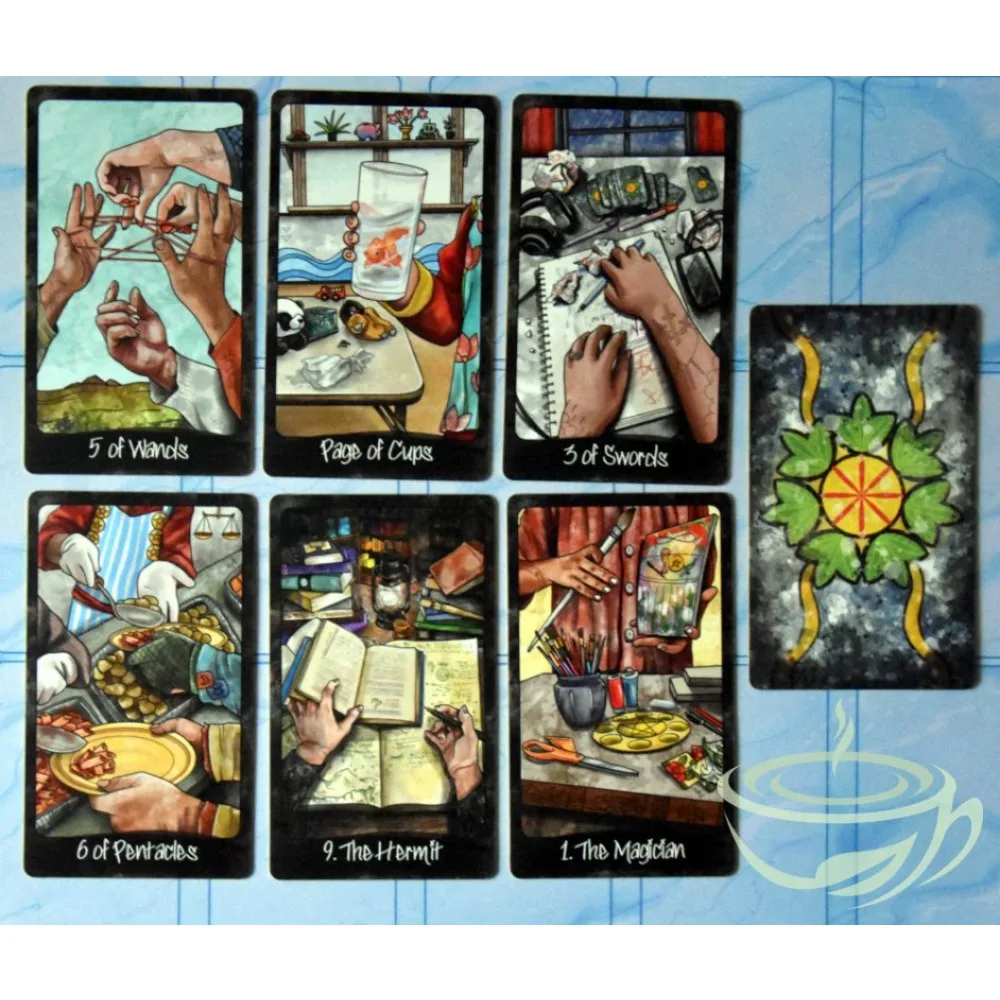 10.3*6cm aus der Hand Tarot 78 Karten, die Sie einladen, das Tarot durch alltägliche Interaktionen und Szenarien zu erleben