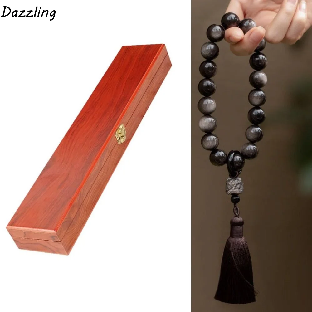 

Retro Wooden Jewelry Box Vintage Storage Box Jewelry Display Box Ethnic Elongated Design Jewelry Packaging Box Living Room