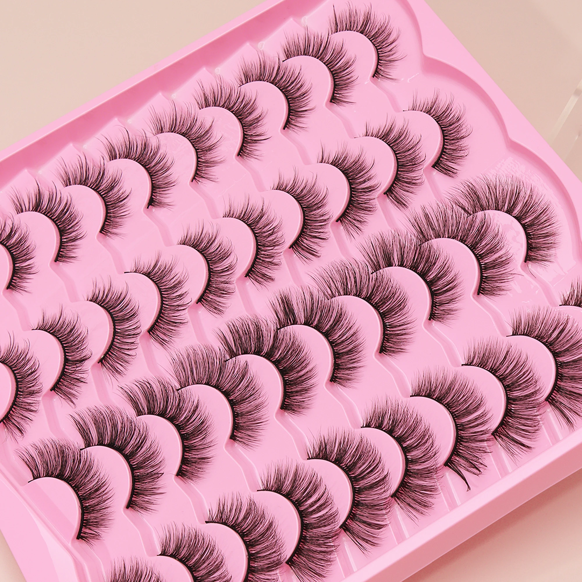 20 زوجًا من الرموش الصناعية الطبيعية رموش طويلة ناعمة وناعمة لاجتماعات العمل اليومية رموش صناعية طبيعية