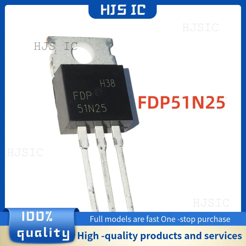 10PCS NEW FDP5N50 5N50 FDP5N60 5N60 FDP51N25 51N25 FDP55N06 55N06 FDP33N25 33N25 TO-220 transistors electronics electrónica IC