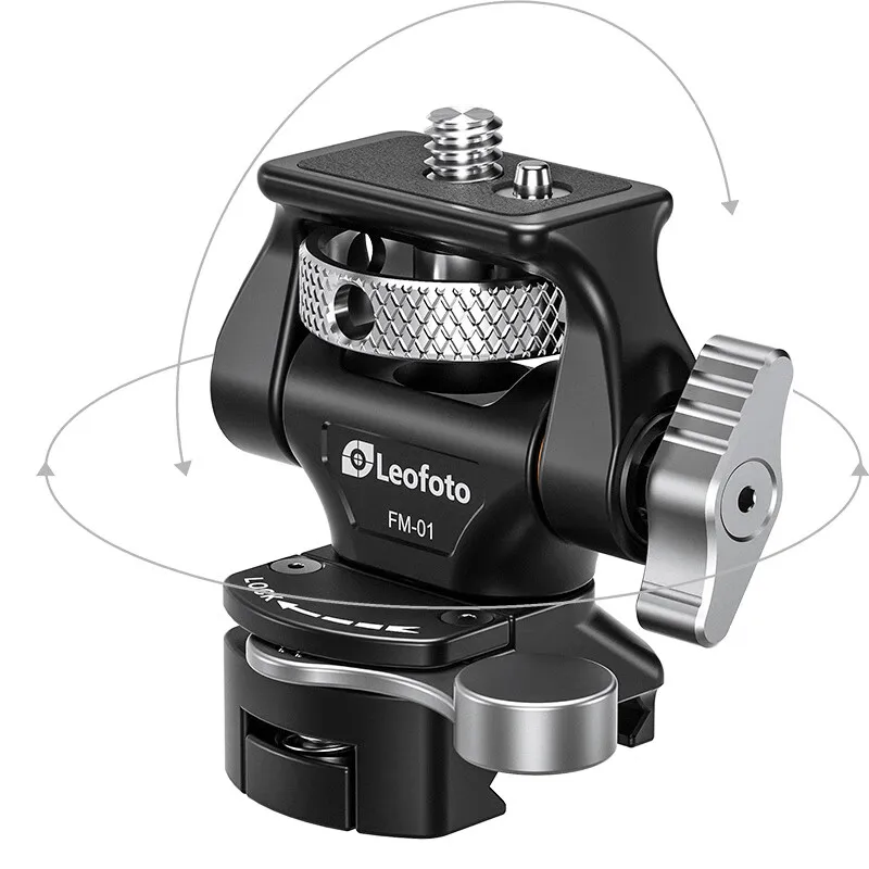 อุปกรณ์เสริมต่อขยายขาตั้งกล้องแบบตาเดียว Leofoto FM Universal Monitor Mount Snail Head FM Series Cold Shoe Arri Positioning