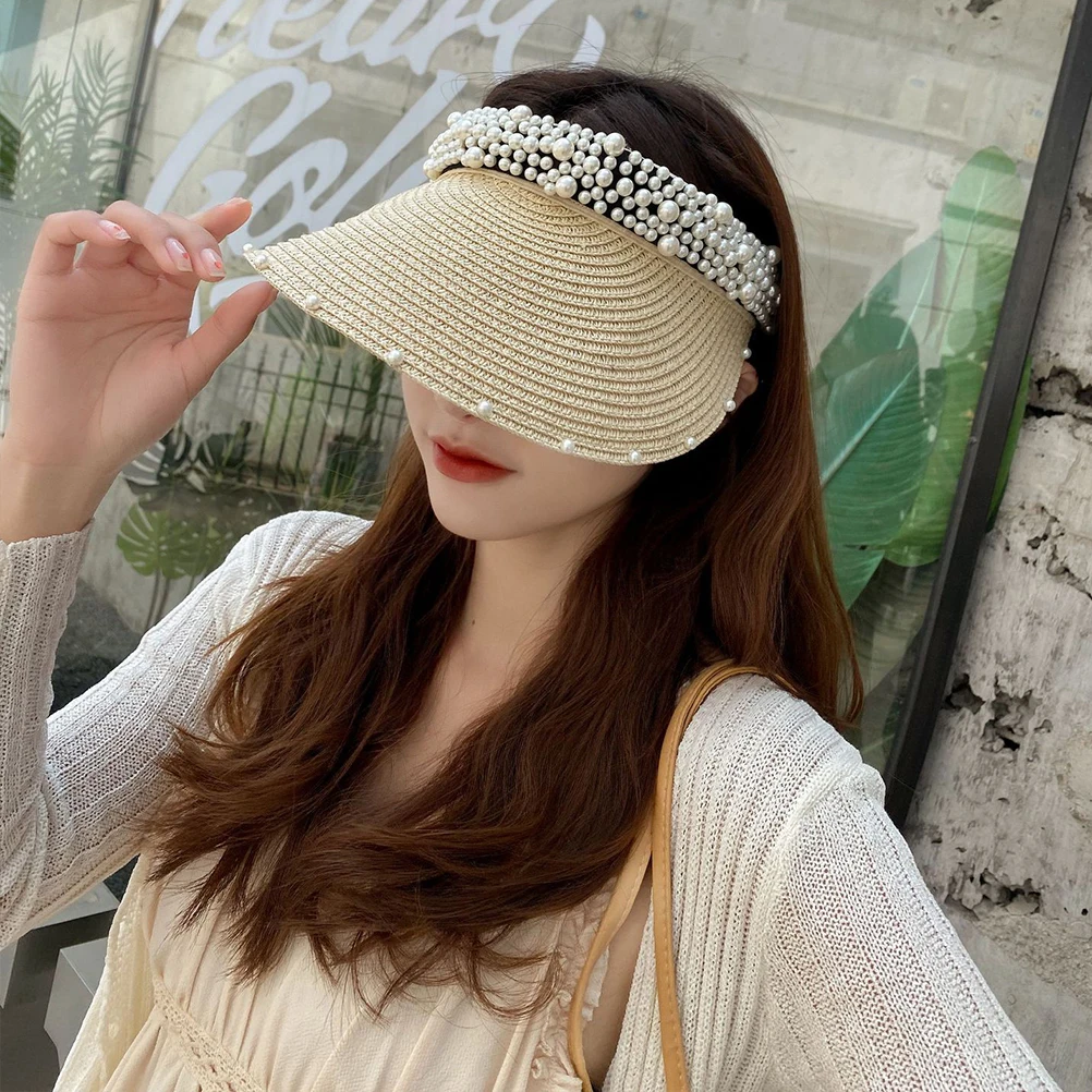 

Straw Sun Hat Lightweight Durable Beach Vacation Foldable Gauze Net Women Outdoor Travel Sunscreen Accessories