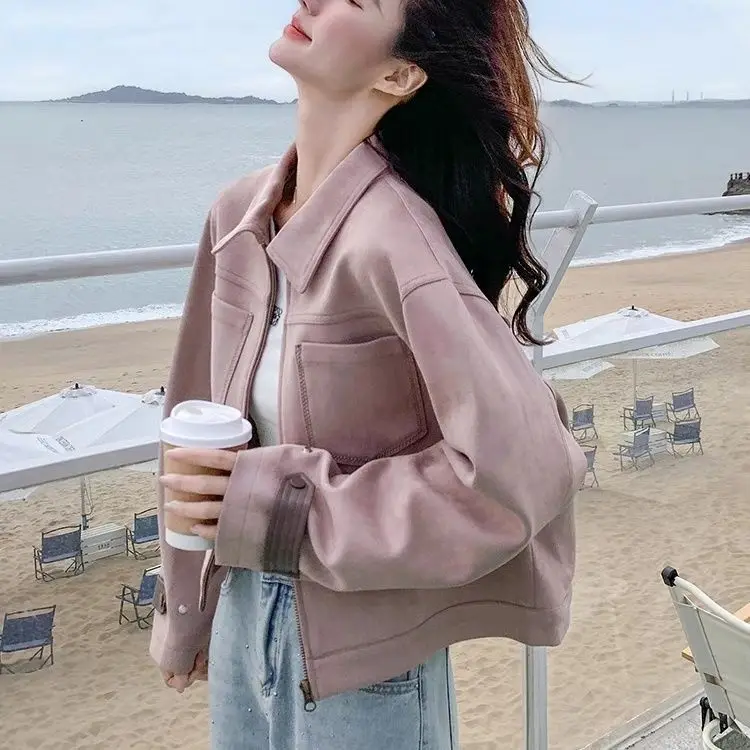 

Женские куртки Элегантные карго средней длины Повседневные парни с бахромой Минималистичный західный принт с застежкой на талии Двубортные кибер