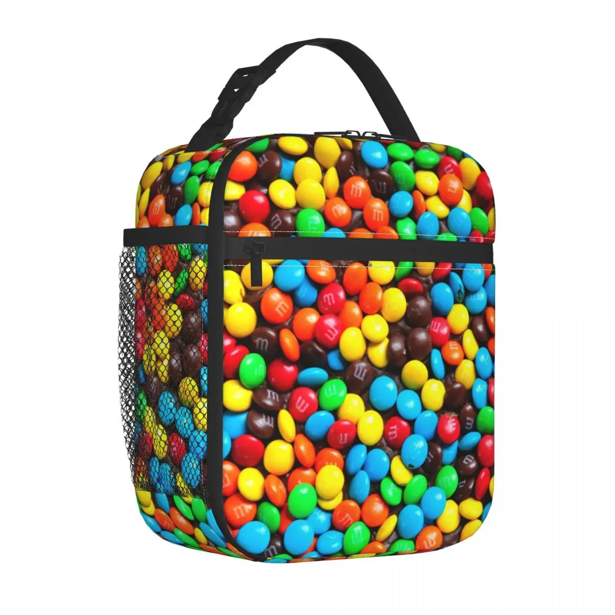 MMS Chocolate Candy Insulated Lunch Bag for Women Portable Cartoon Character Cooler Thermal Lunch Box Office Picnic Travel