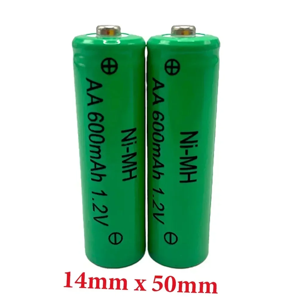 New AA 1.2V Rechargeable Ni-MH Battery Real Capacity 600mAh Suitable for Flashlight Remote Control MP3/MP4 Player Backup Battery