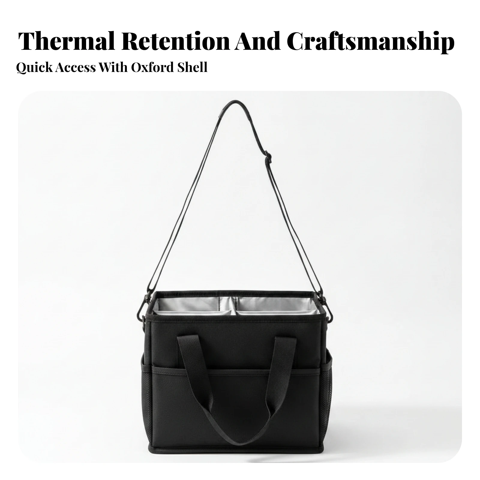 Insulated Carrying Bag Cube-Shaped Insulated Drink Carrier Bag Reusable Drink Carrier with Shoulder Strap Sturdy Wipe-Clean