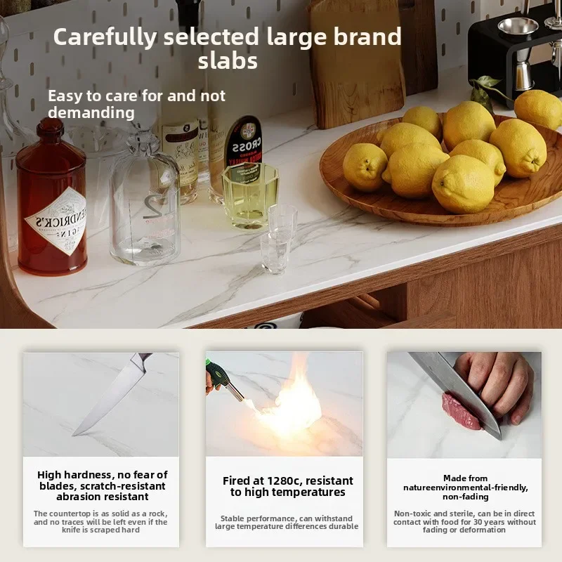 

Двухъярусный шкаф-тумба из массива дерева для гостиной в маленькой квартире, для чая и кофе