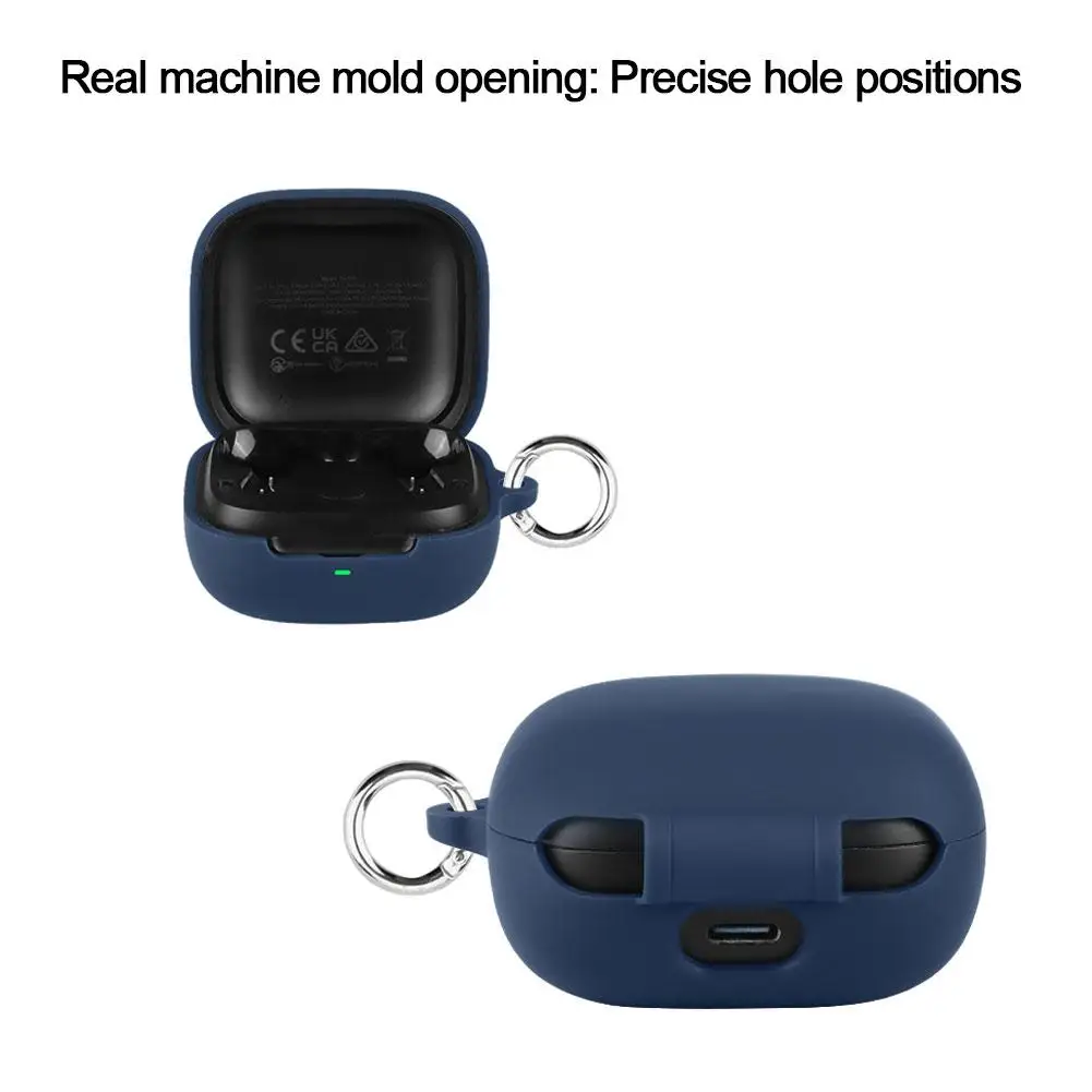 حافظة من السيليكون متوافقة مع EarFun Air Pro 4i-TW230 حقيبة سماعة الاذن لينة سيليكون واقية المحمولة مقاومة للخدش والصدمات B4Q7