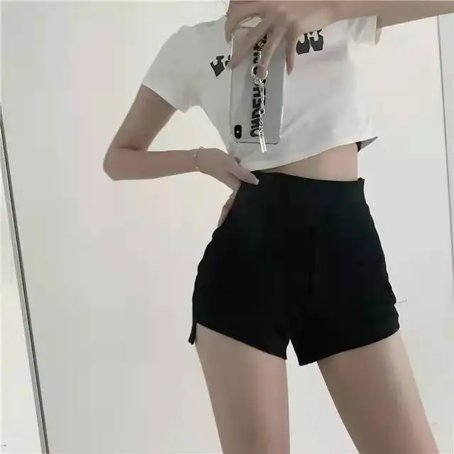 High Waist A-Line Short Pants Women's Dance Team Black Slimming Safety Pants Summer Korean Style Hot Pants Ladies Bottoms