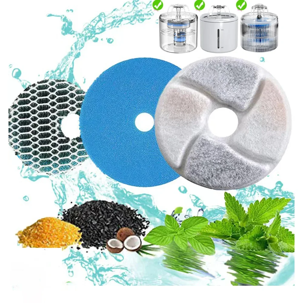 4/12setReplacement Activated Carbon Filter Cat Water Fountain Filters For Cat Water Drinking Fountain Dispenser Replaced Filters