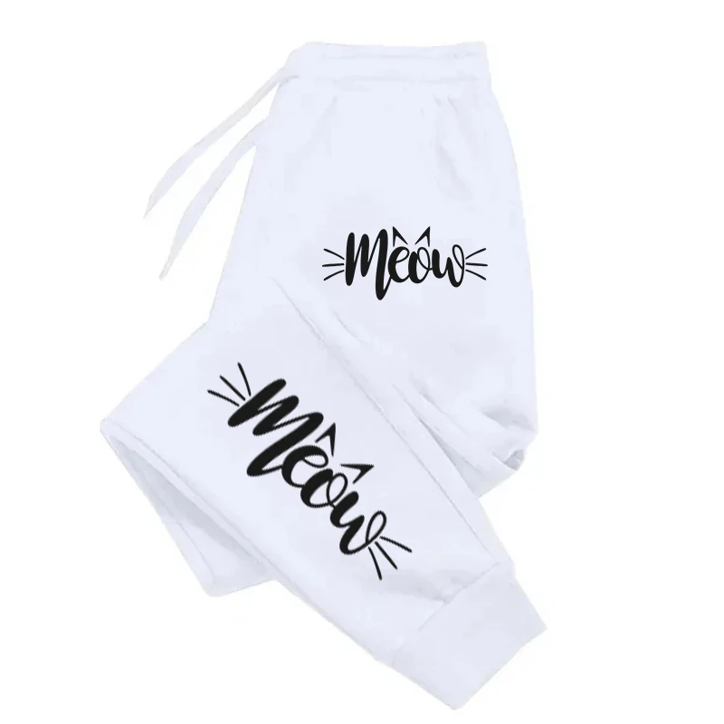 

Cats Can Call Meow Prints Women'S Pant Street Soft Woman Pant Drawstring Pocket Sweatpants Autumn Fashion Women Y2K