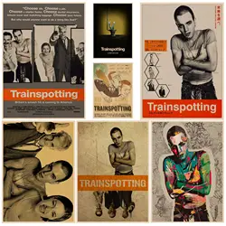 Trainspotting Classic Movie Anime Posters Retro Kraft Paper Sticker DIY Room Bar Cafe Room Wall Decor