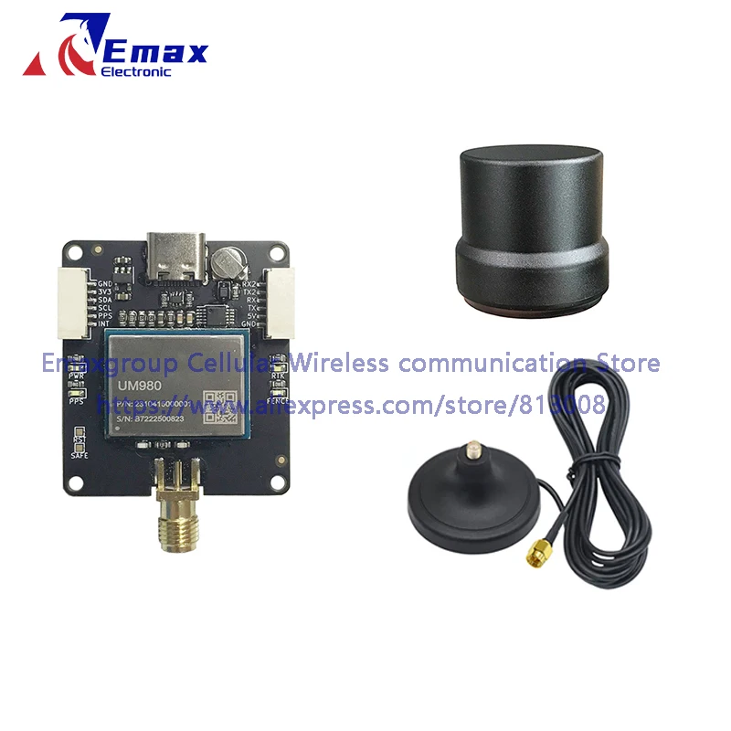 UM980 EM-980D3 Core Board Type C Serial Module With EM-901A Antenna RTK GNSS Receiver