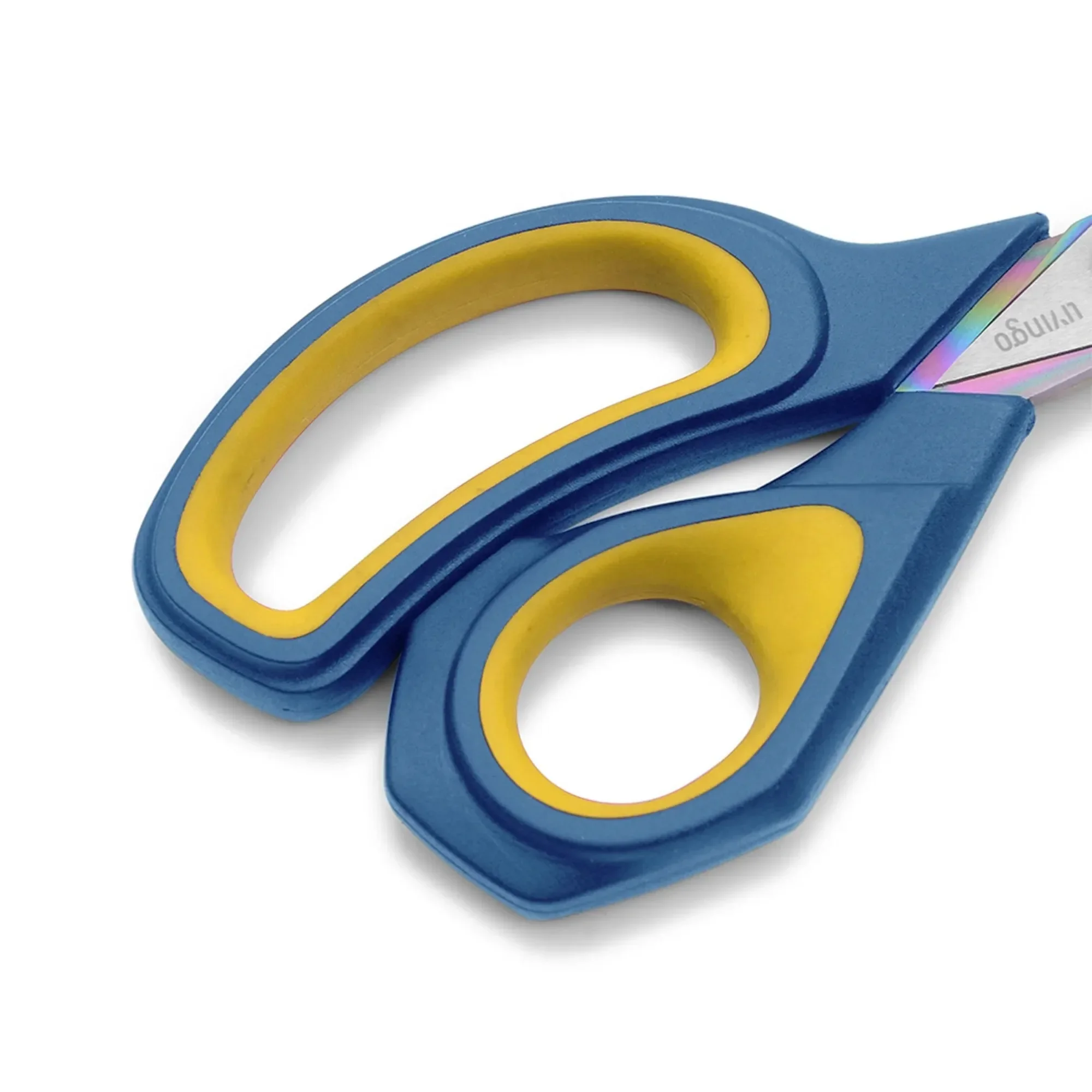 Ножницы для резки ткани LIVINGO, острые титановые сверхмощные ножницы для шитья, канцелярские принадлежности с синими ножницами 8,5 дюйма