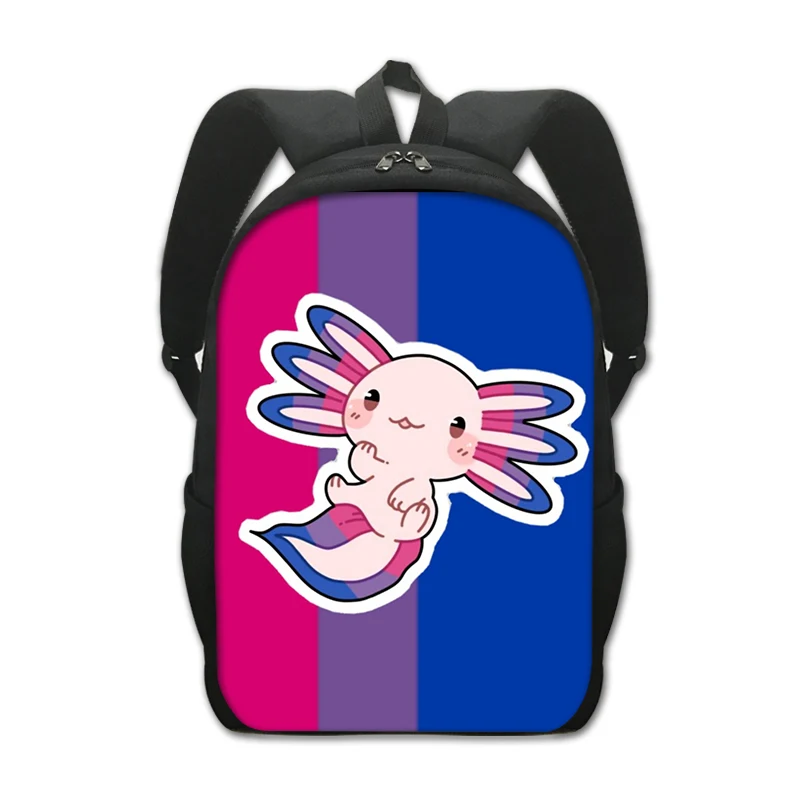 กระเป๋าเป้สะพายหลัง Kawaii axolotl กระเป๋าเป้สะพายหลังทะเลกระเป๋านักเรียนพิมพ์ลายการ์ตูนสัตว์กระเป๋าหนังสือสำหรับเด็กผู้หญิงเด็กน้อยวัยรุ่นท่องเที่ยวกีฬาของขวัญ16นิ้ว