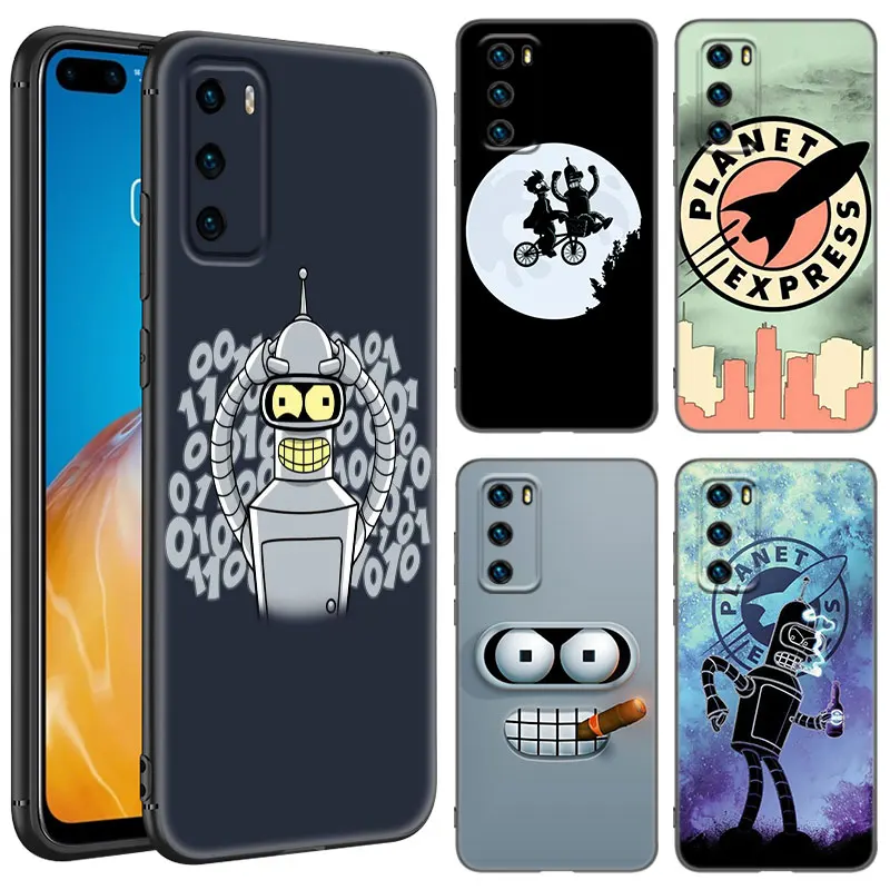 Cute F-Futuramas Black Phone Case For Huawei Nova 7i 8i Y70 P20 P30 P40 Honor 50 SE 90 Lite Y6 Y9 Prime Y5 Y7 Pro 2019