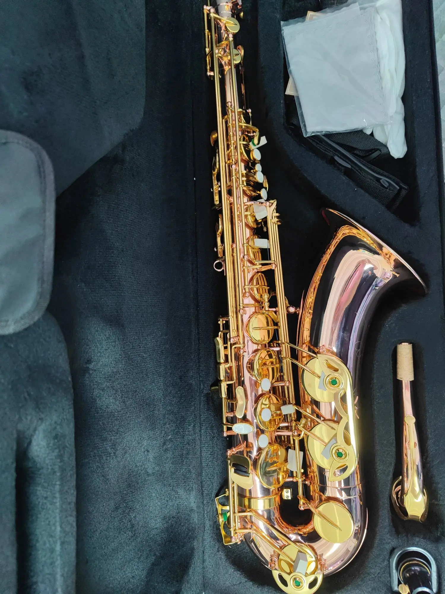 

Double rib drop B tone professional tenor saxophone phosphor bronze gold-plated pure hand-carved Tenor sax jazz instrument