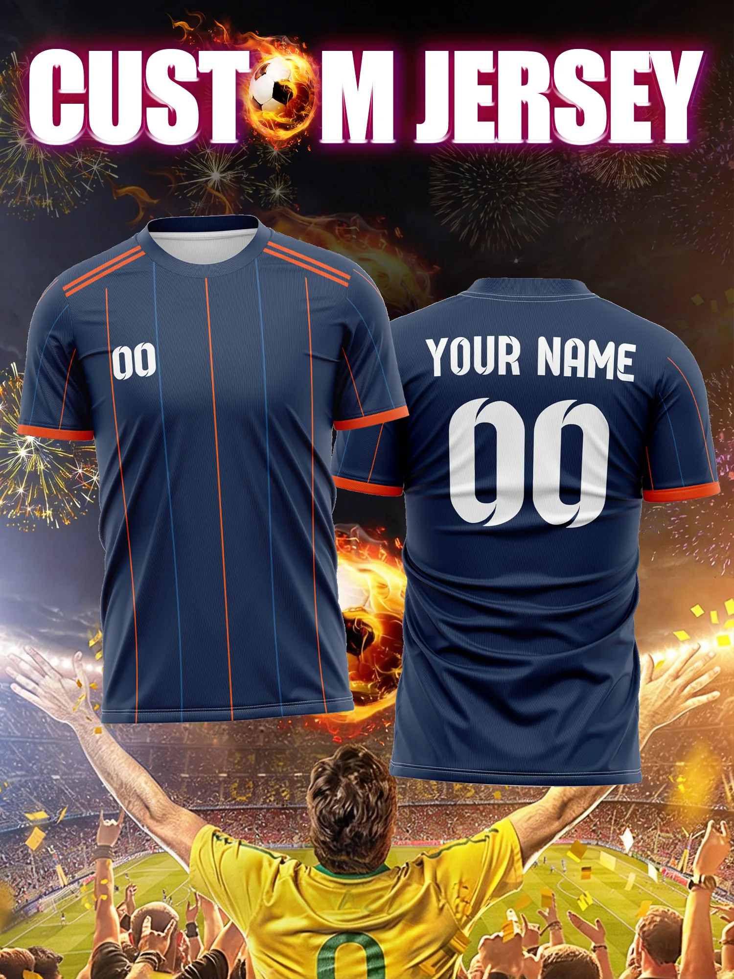 

Новая спортивная футболка с V-образным вырезом 2026 года – с возможностью нанесения имени и номера, быстросохнущая, дышащая, комфортная, для повседневной носки, спортзала, бега