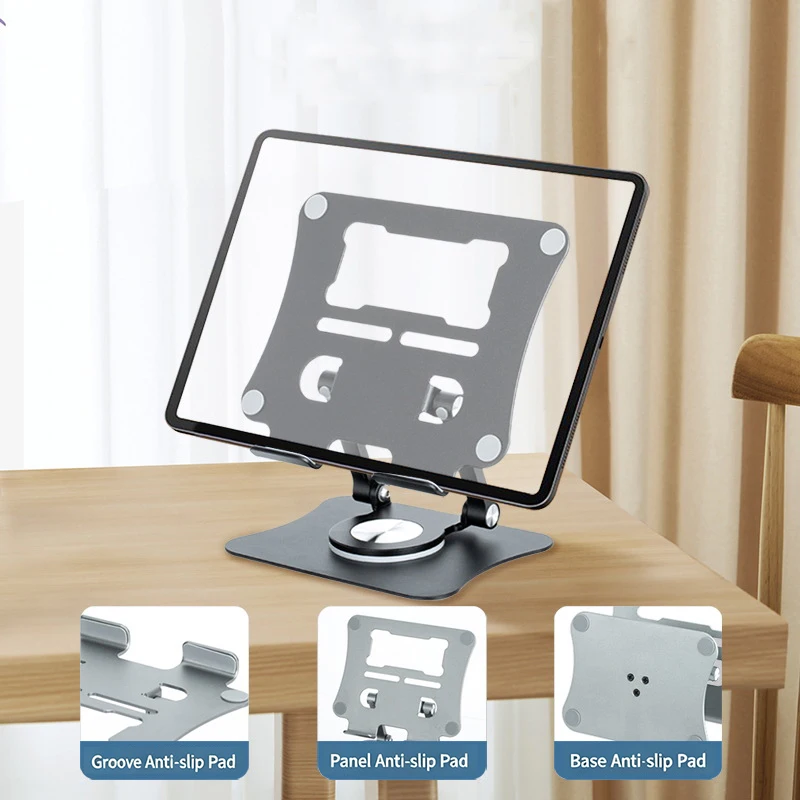 

360 ° Metal Rotating Foldable Tablet Stand Mobile Phone Universal Support Frame Office Multifunctional