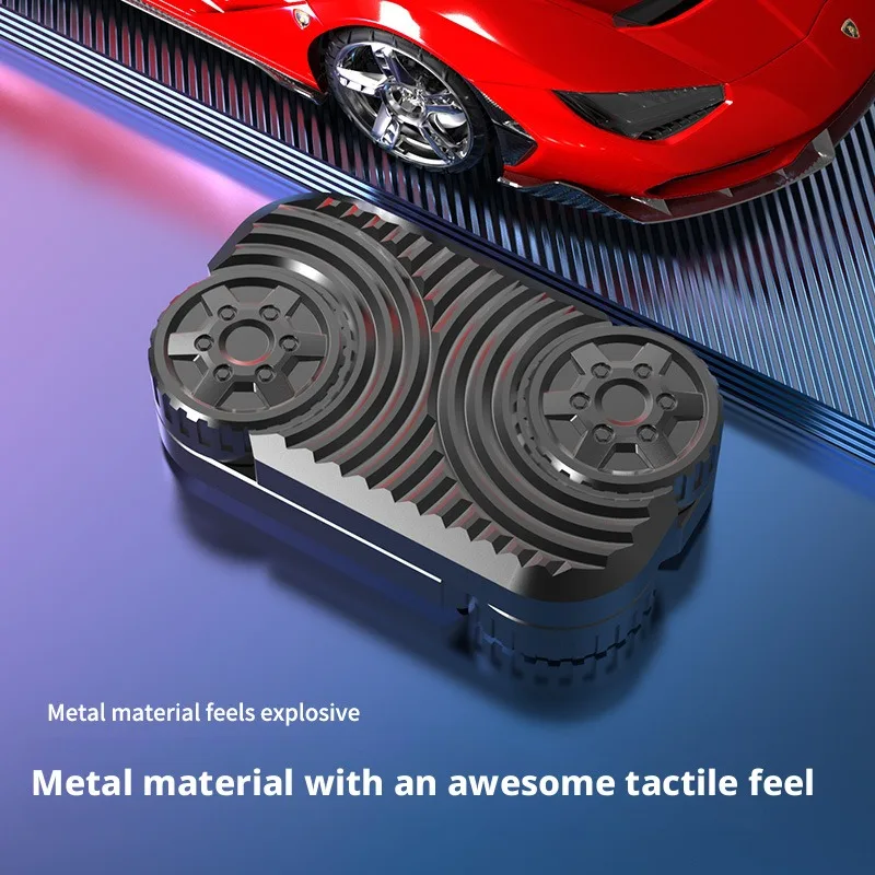 Wheel‑shaped Infinite Travel Fidget Slider Handheld Metal Toy Adult Stress Relief Fidget Toy