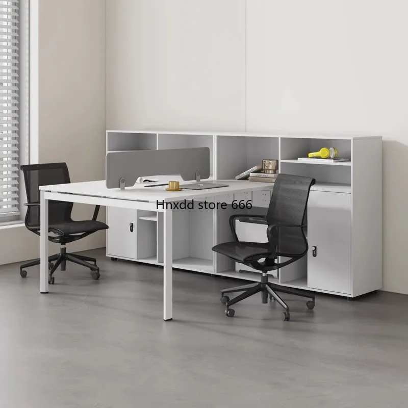 Mesa de escritório com faces duplas, simples e moderna mesa de trabalho