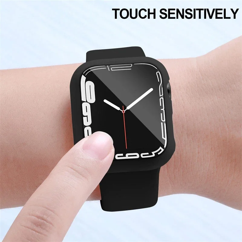 

Защитный чехол из закаленного стекла для Apple Watch Series 10 9 8 7 6 5 4 3 SE 46 мм 45 мм 41 мм 42 мм 40 мм 44 мм Аксессуары для крышек