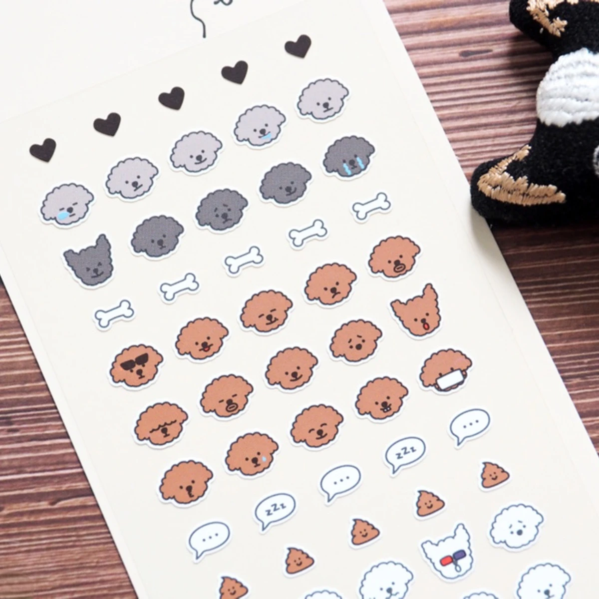 Korean Import Brand Suatelier Puppy Mini Marker Stickers Scrapbooking DIY Journaling Diary Stationery Sticker Decor Accessories