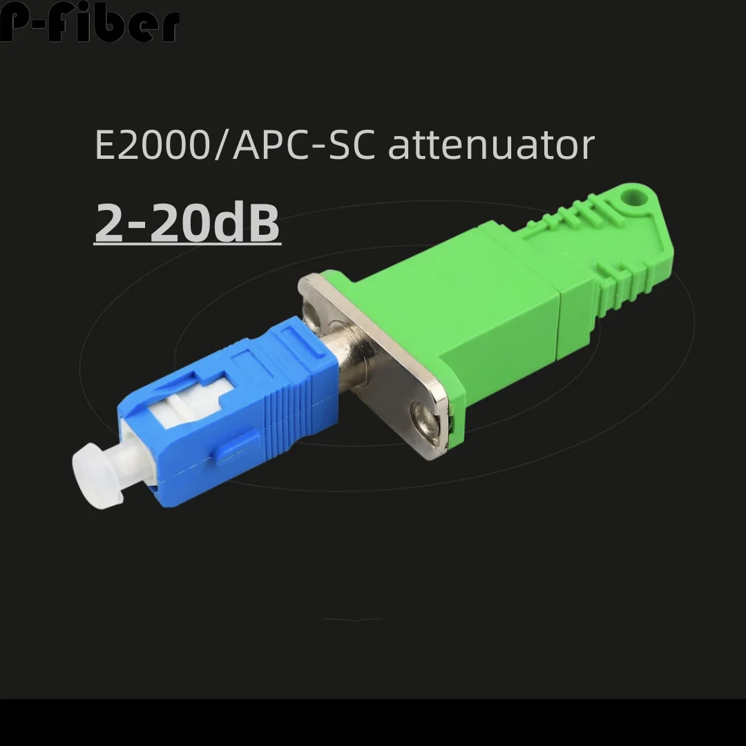 

FM attenuator E2000/APC-SC fiber optic female to male ftth 2-20db 2db 3db 5db 10db 15db green ftth E2000 optical attenuator 2pcs