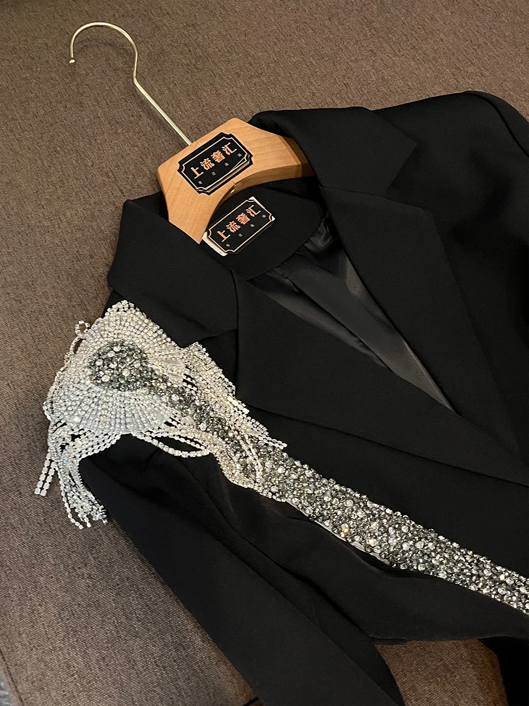 Autunno Inverno Nuovo Sle Pesante Incorporato Diamante Vita-Cinching Dimagrante Abito da Donna di Lusso di Fascia Alta Jaet OK488