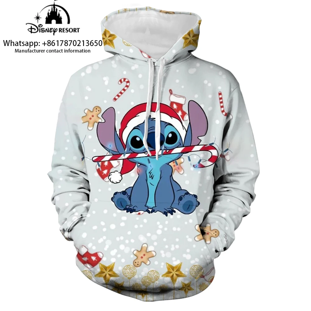 Lilo and Stitch Anime Fashion Unisex Spring 2024 New 3D Printed Kids Hoodies Women\'s Tops Street Style Casual Hoodies y2k